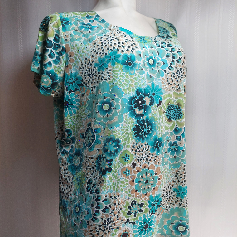 BLUSA MULTICOLOR SUSAN LAWRENCE TALLA 2XL 1