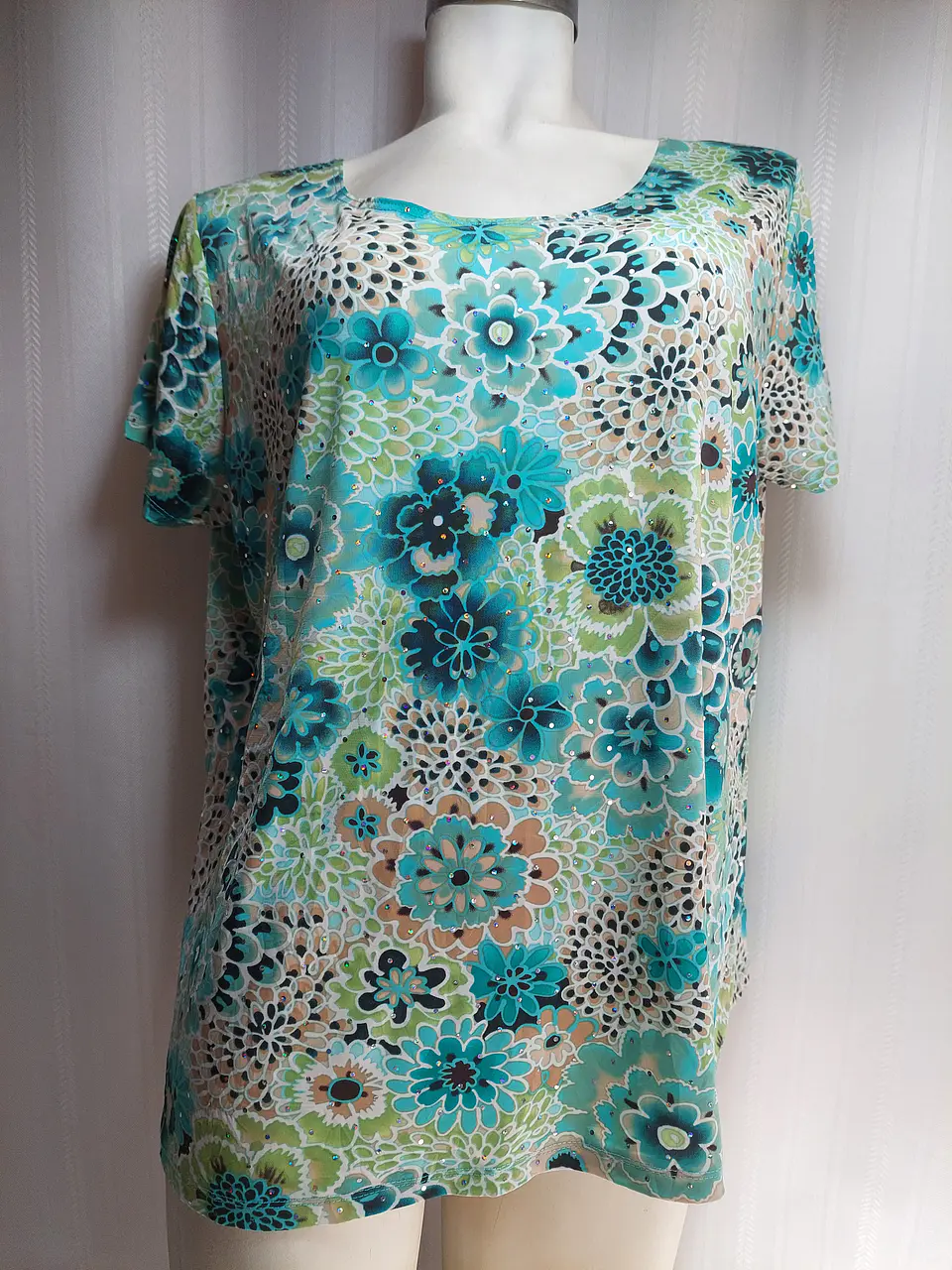 BLUSA MULTICOLOR SUSAN LAWRENCE TALLA 2XL 2