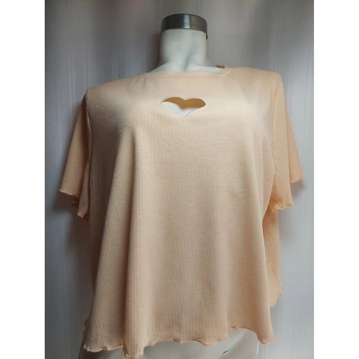 POLERA TOP DAMASCO SHEIN TALLA 2XL 1