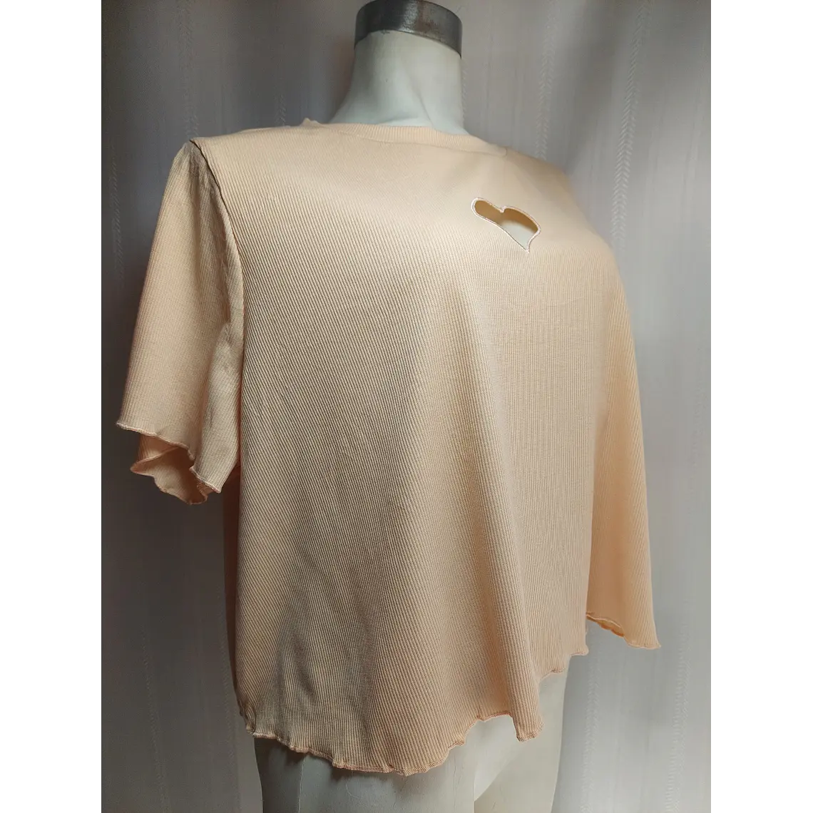 POLERA TOP DAMASCO SHEIN TALLA 2XL 2