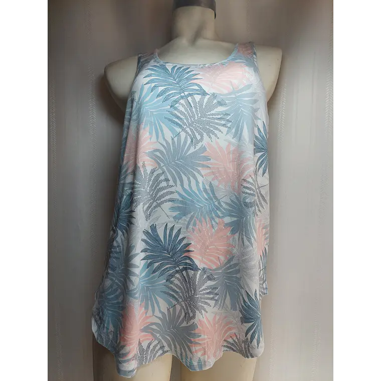 POLERA TOP MULTICOLOR TAHARI TALLA XL 1