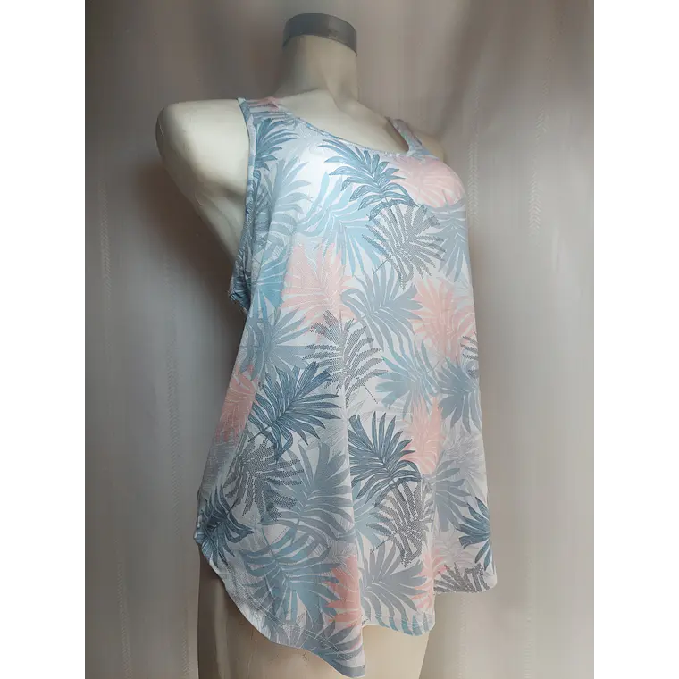 POLERA TOP MULTICOLOR TAHARI TALLA XL 2