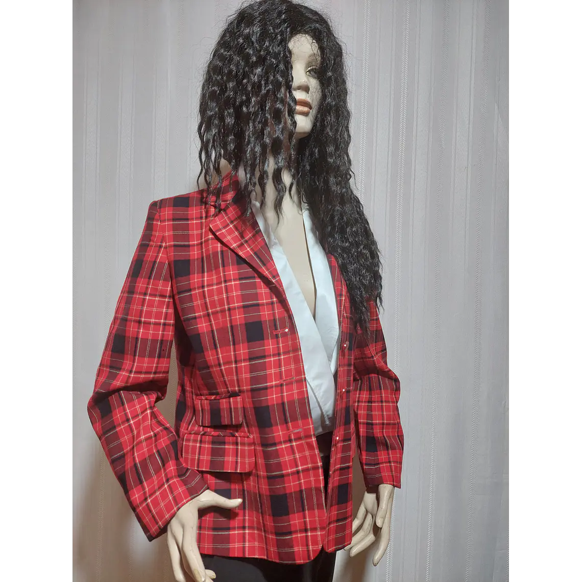 BLAZER ROJO ESCOCES CHAUS TALLA 8 1