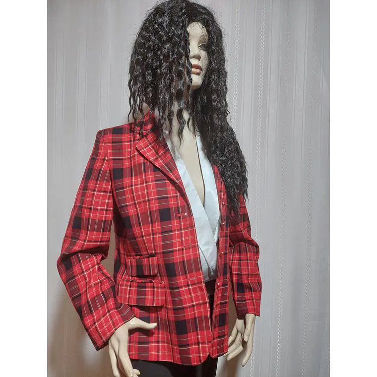 BLAZER ROJO ESCOCES CHAUS TALLA 8 1