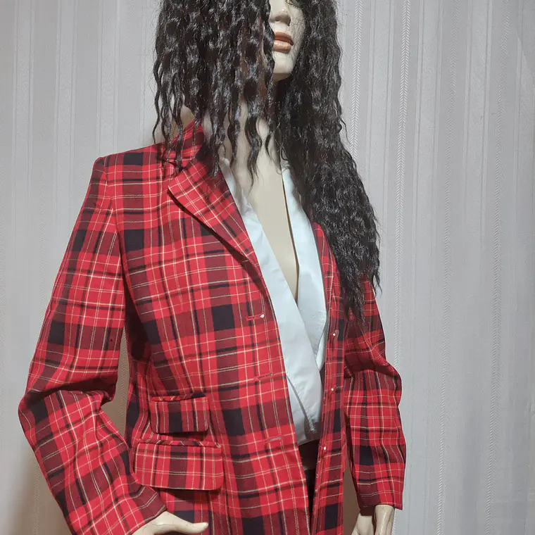 BLAZER ROJO ESCOCES CHAUS TALLA 8 1
