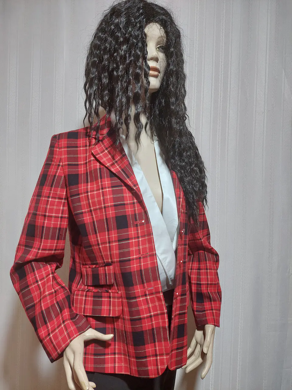 BLAZER ROJO ESCOCES CHAUS TALLA 8 1