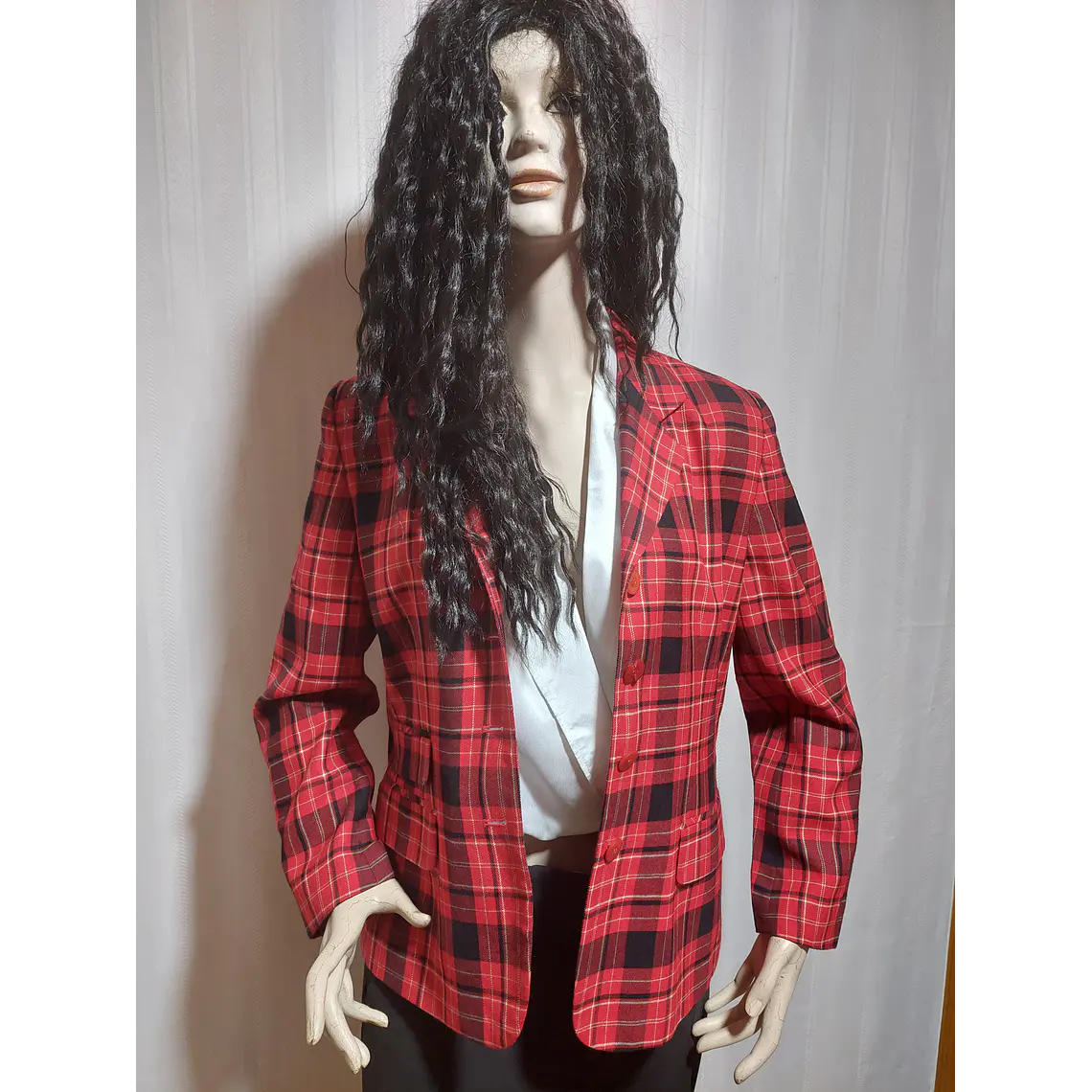 BLAZER ROJO ESCOCES CHAUS TALLA 8 2