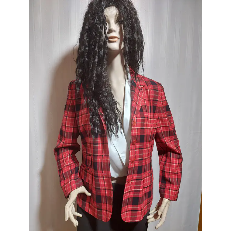 BLAZER ROJO ESCOCES CHAUS TALLA 8 2