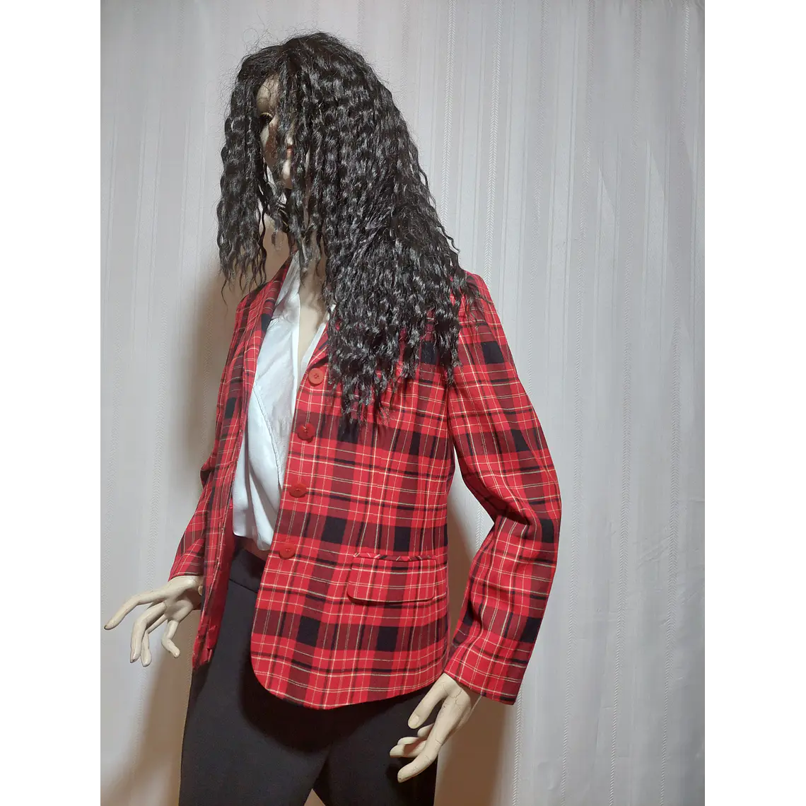 BLAZER ROJO ESCOCES CHAUS TALLA 8 3