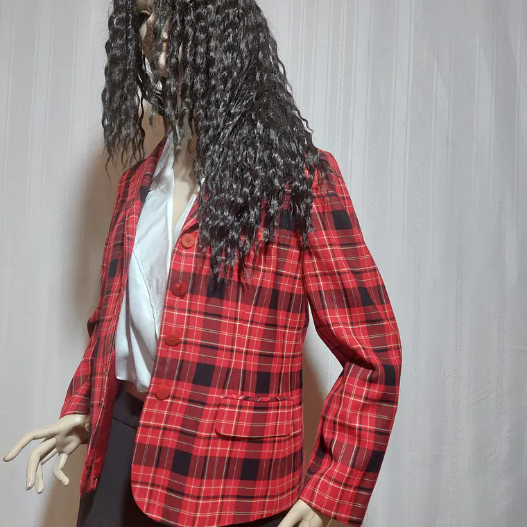 BLAZER ROJO ESCOCES CHAUS TALLA 8 3