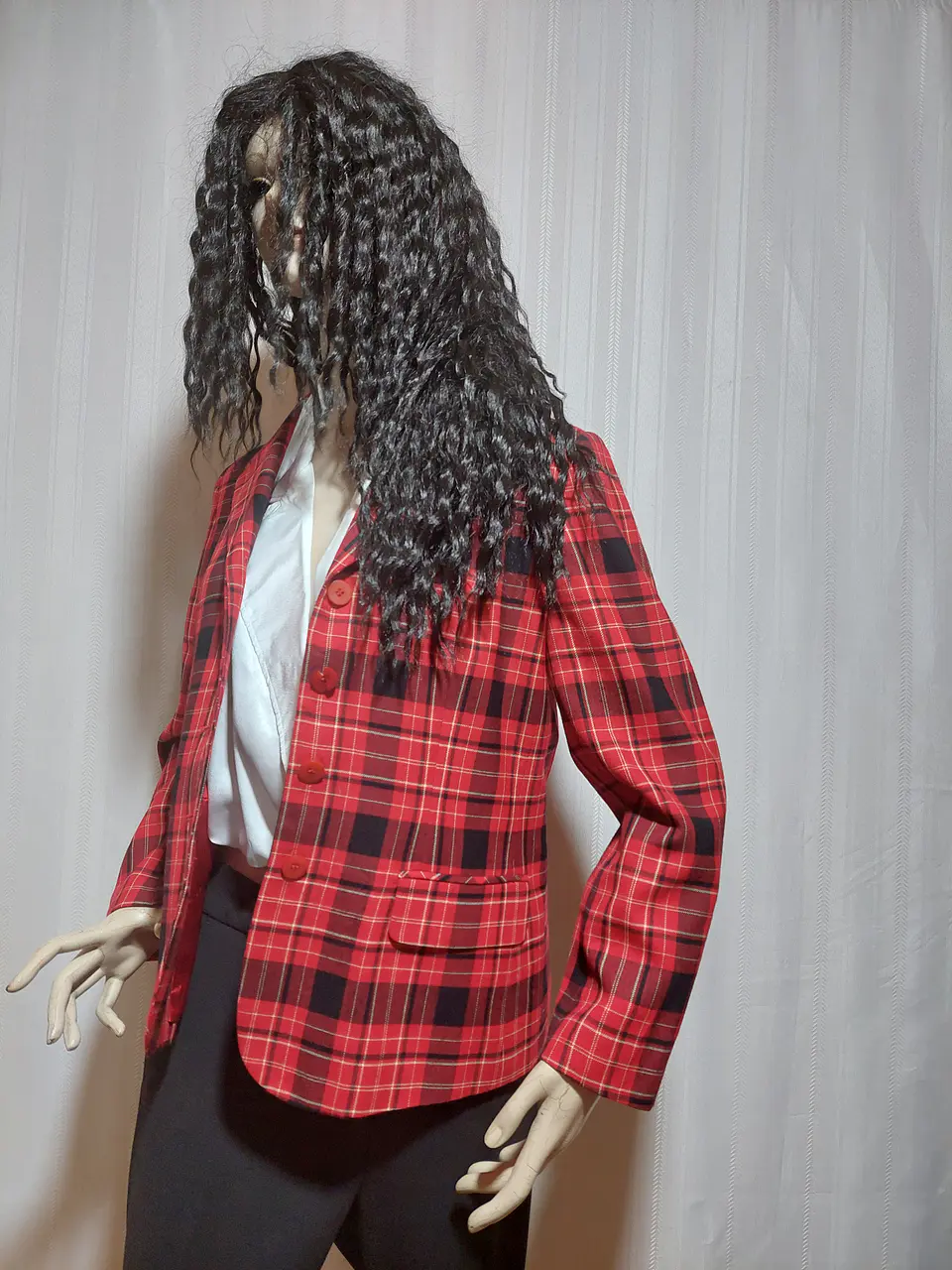 BLAZER ROJO ESCOCES CHAUS TALLA 8 3