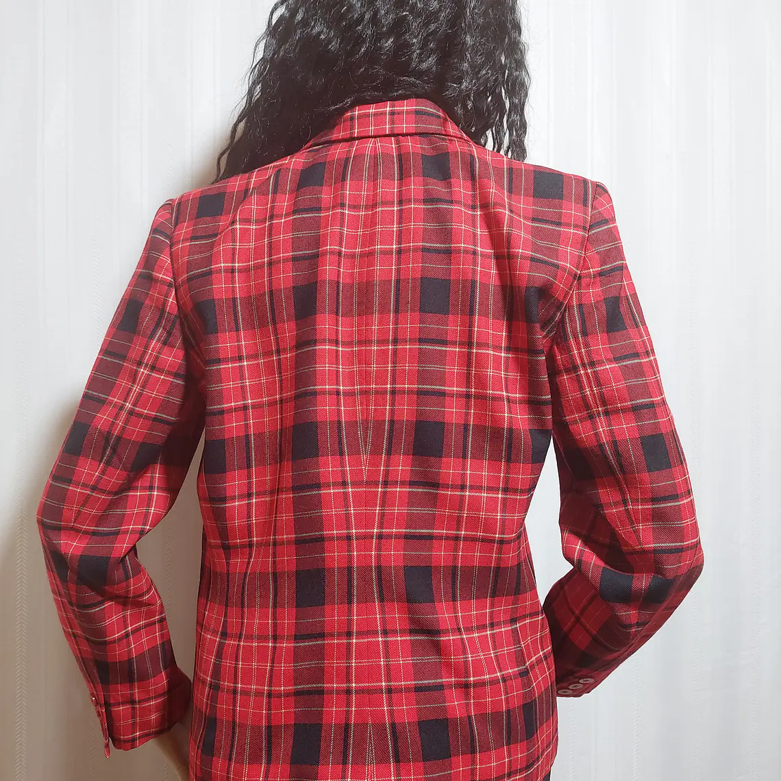 BLAZER ROJO ESCOCES CHAUS TALLA 8 4