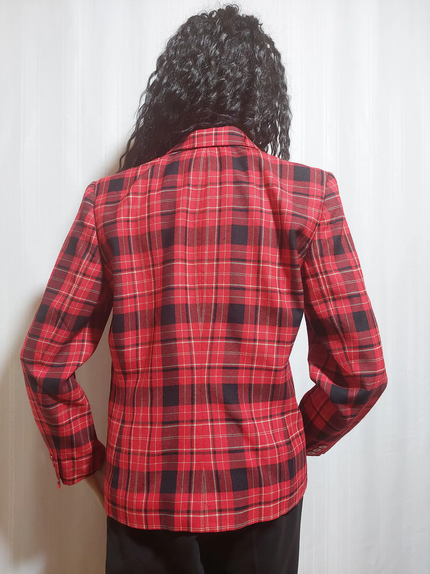BLAZER ROJO ESCOCES CHAUS TALLA 8 4