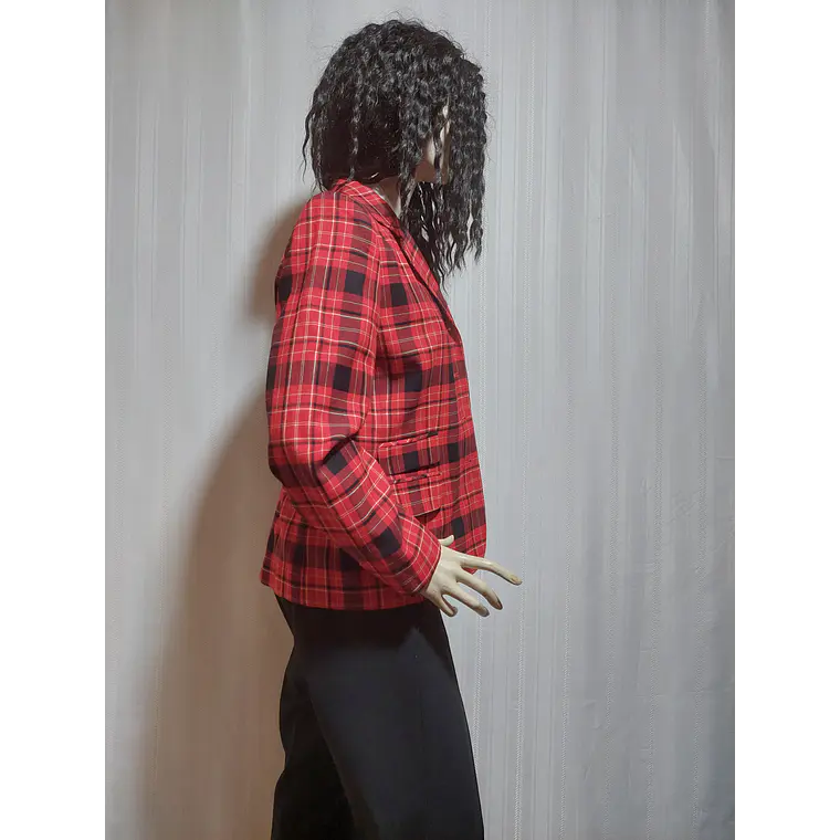 BLAZER ROJO ESCOCES CHAUS TALLA 8 5
