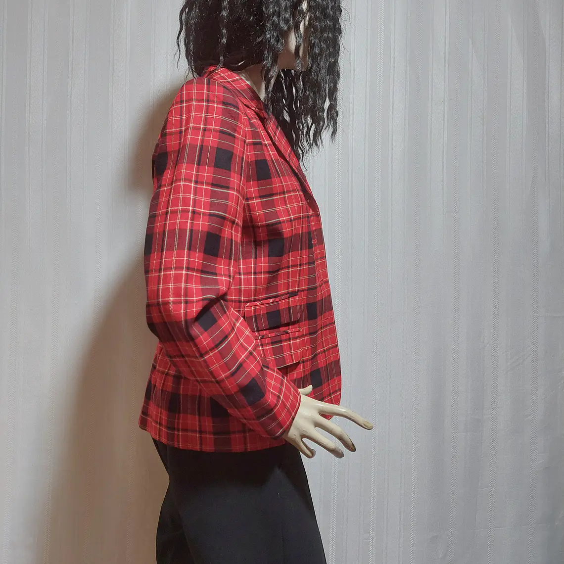 BLAZER ROJO ESCOCES CHAUS TALLA 8 5