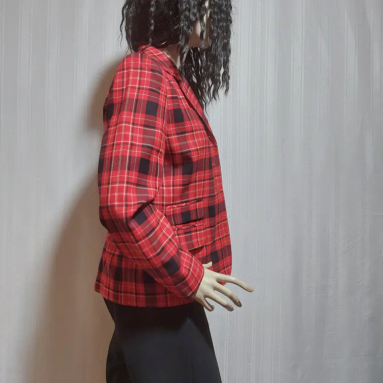 BLAZER ROJO ESCOCES CHAUS TALLA 8 5