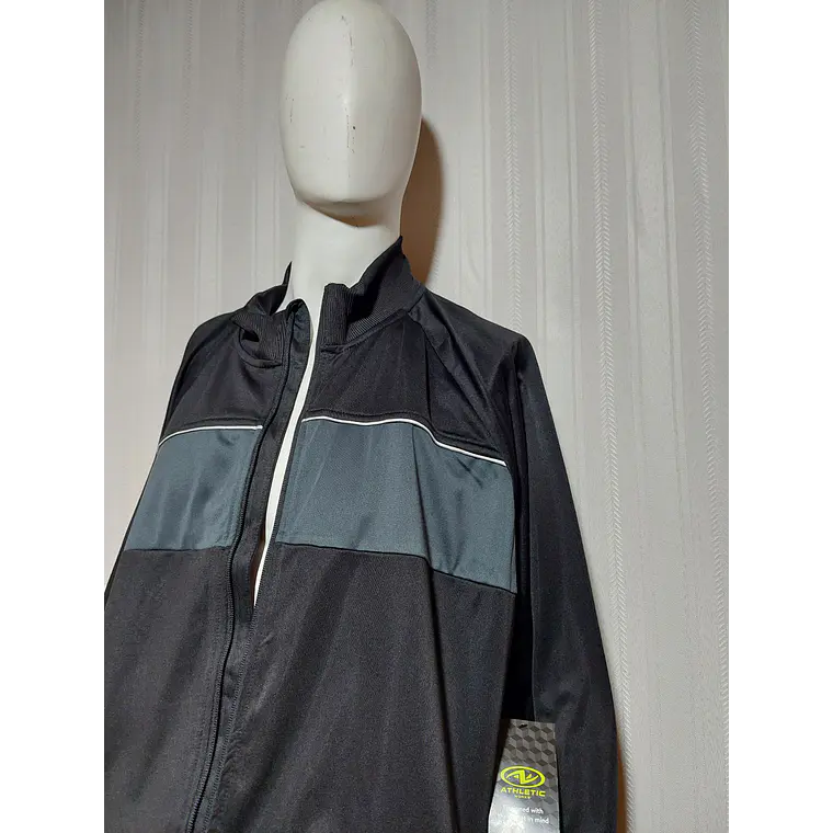 CHAQUETA DEPORTIVA NEGRA ATHLETIC TALLA 3XL 2