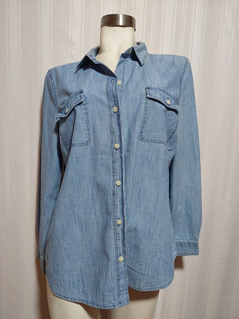 BLUSA JEANS AZUL OLD NAVY TALLA L