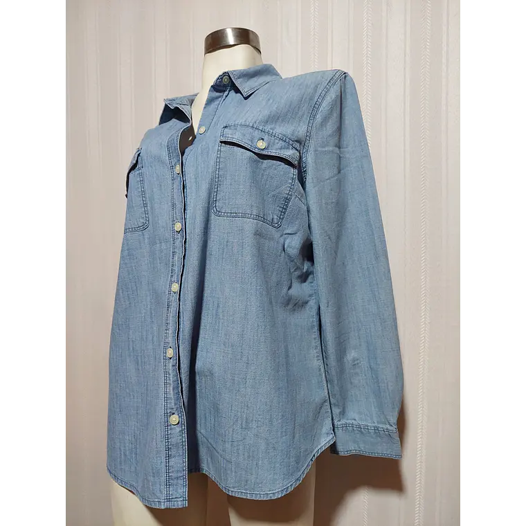 BLUSA JEANS AZUL OLD NAVY TALLA L 2