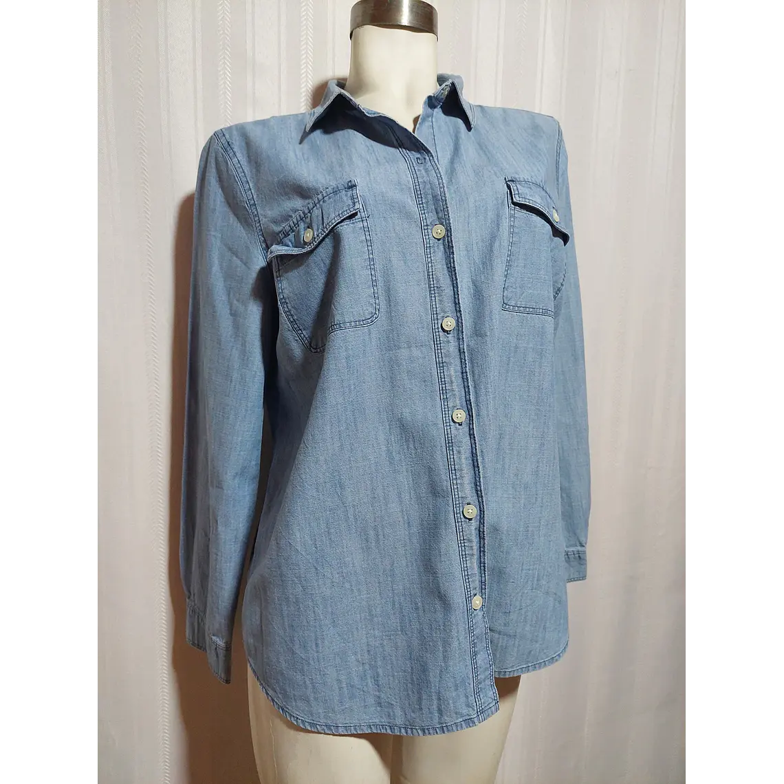 BLUSA JEANS AZUL OLD NAVY TALLA L 3