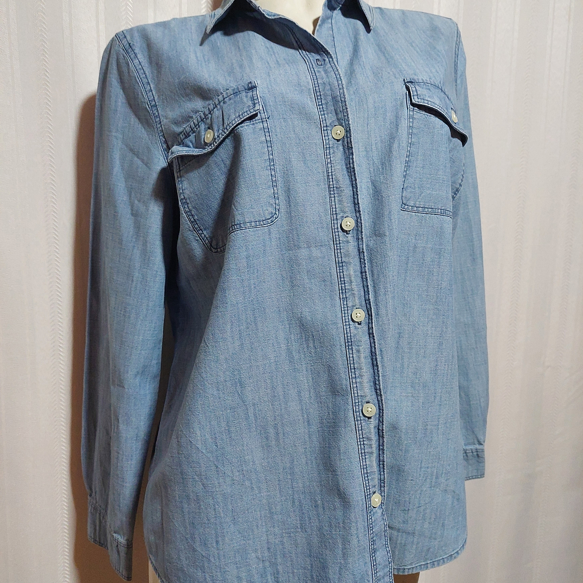 BLUSA JEANS AZUL OLD NAVY TALLA L 3