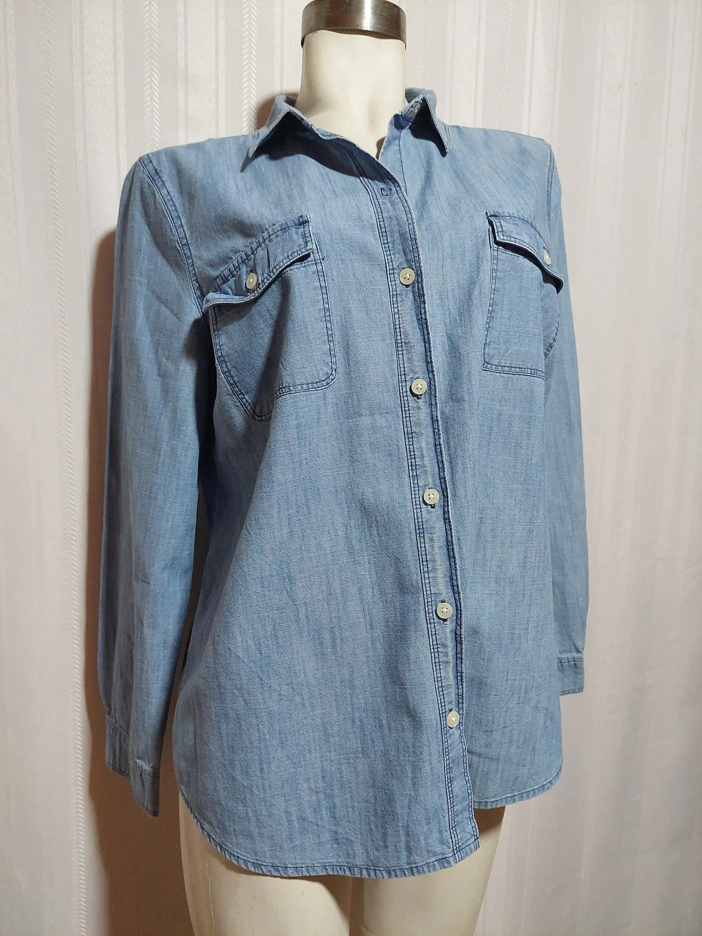 BLUSA JEANS AZUL OLD NAVY TALLA L 3