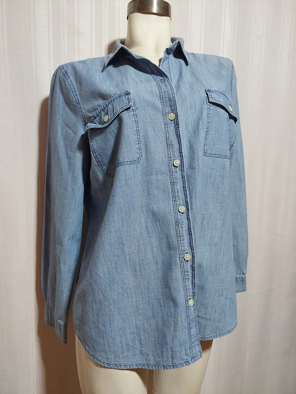 BLUSA JEANS AZUL OLD NAVY TALLA L 3