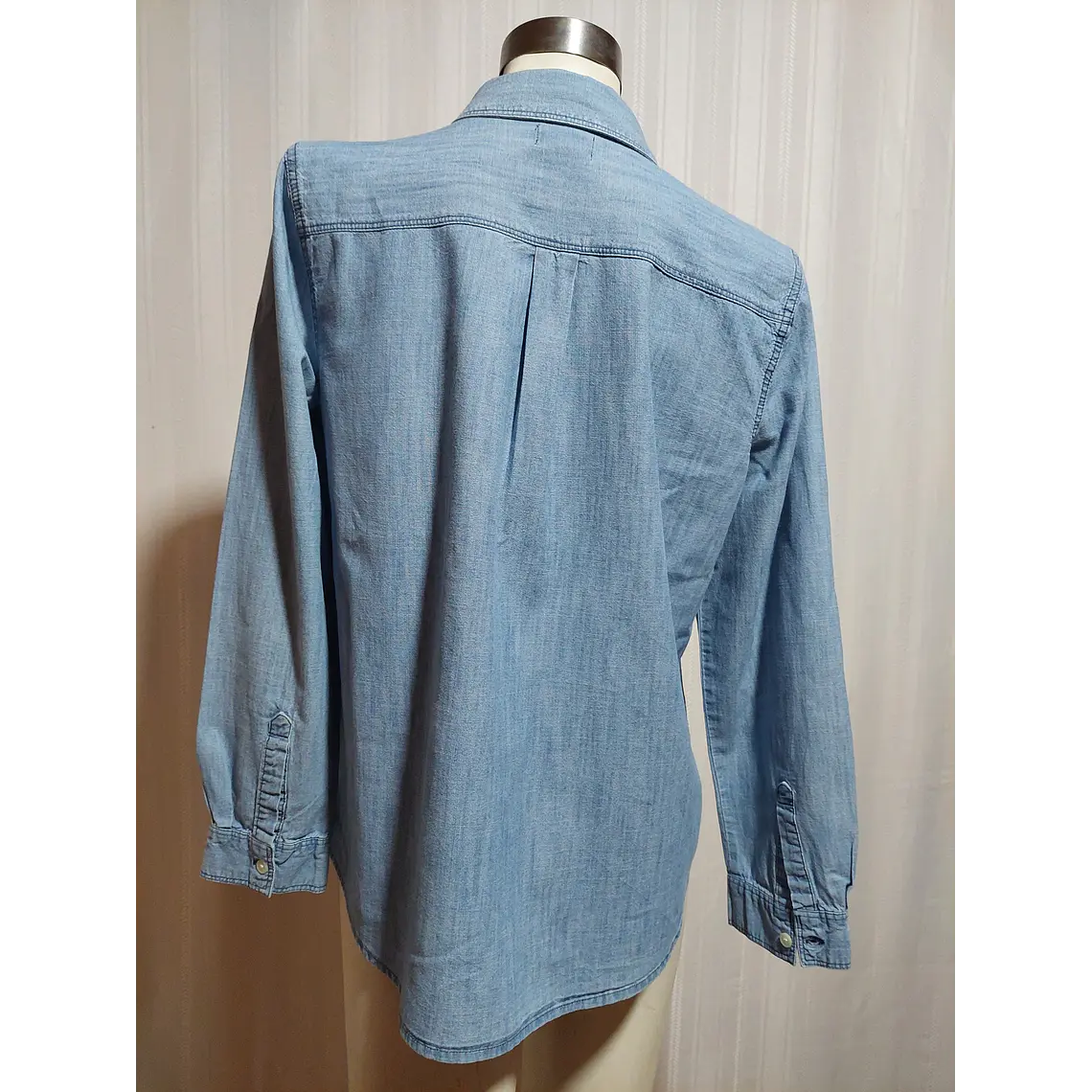 BLUSA JEANS AZUL OLD NAVY TALLA L 4