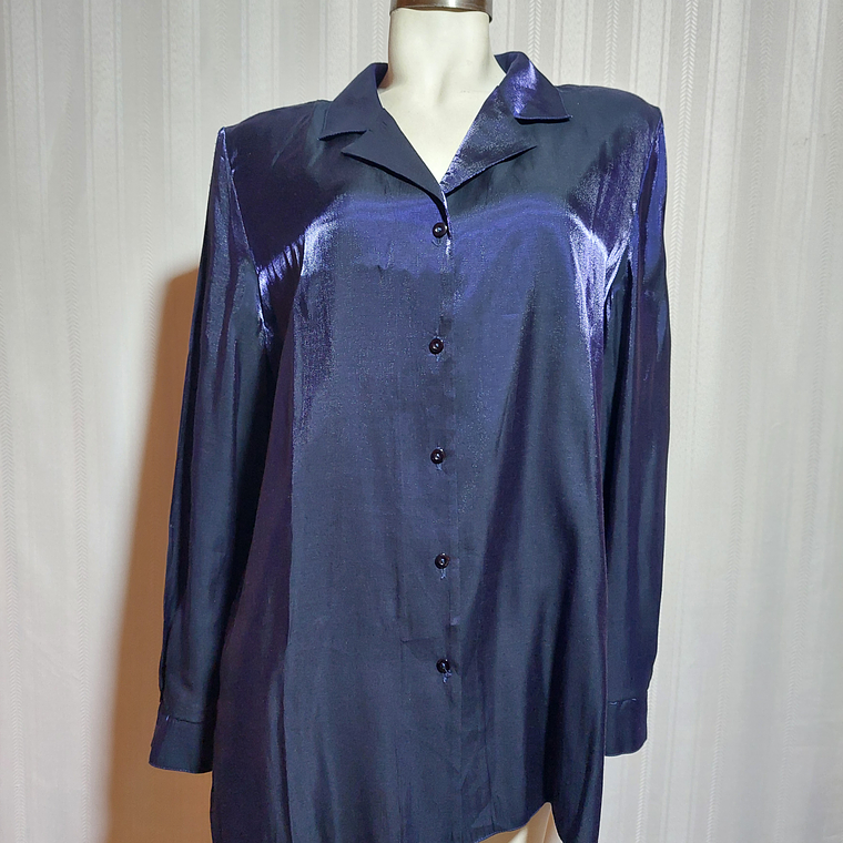 BLUSA AZUL MARINO METALIZADO  CANDA TALLA 50 1