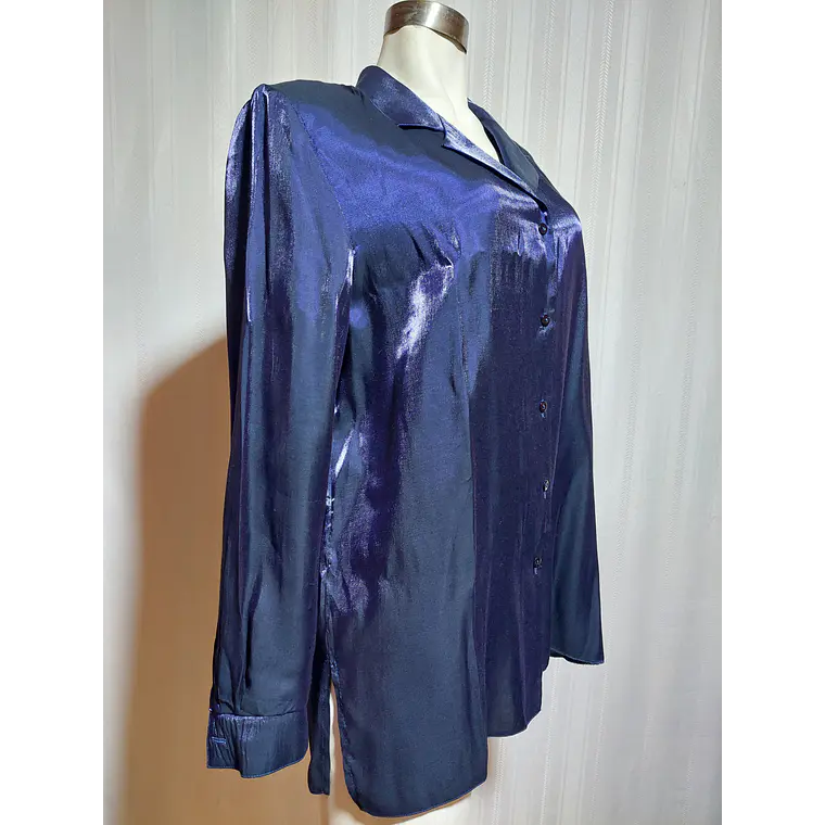 BLUSA AZUL MARINO METALIZADO  CANDA TALLA 50 2