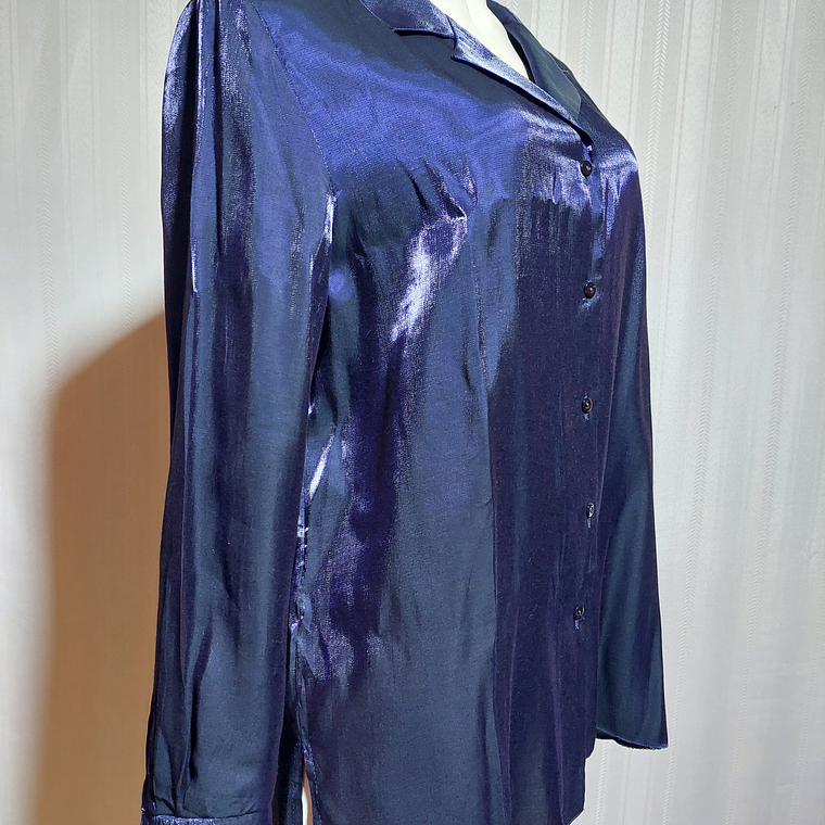 BLUSA AZUL MARINO METALIZADO  CANDA TALLA 50 2