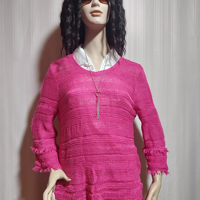 SWEATER ROSADO CHICO´S  TALLA L 1