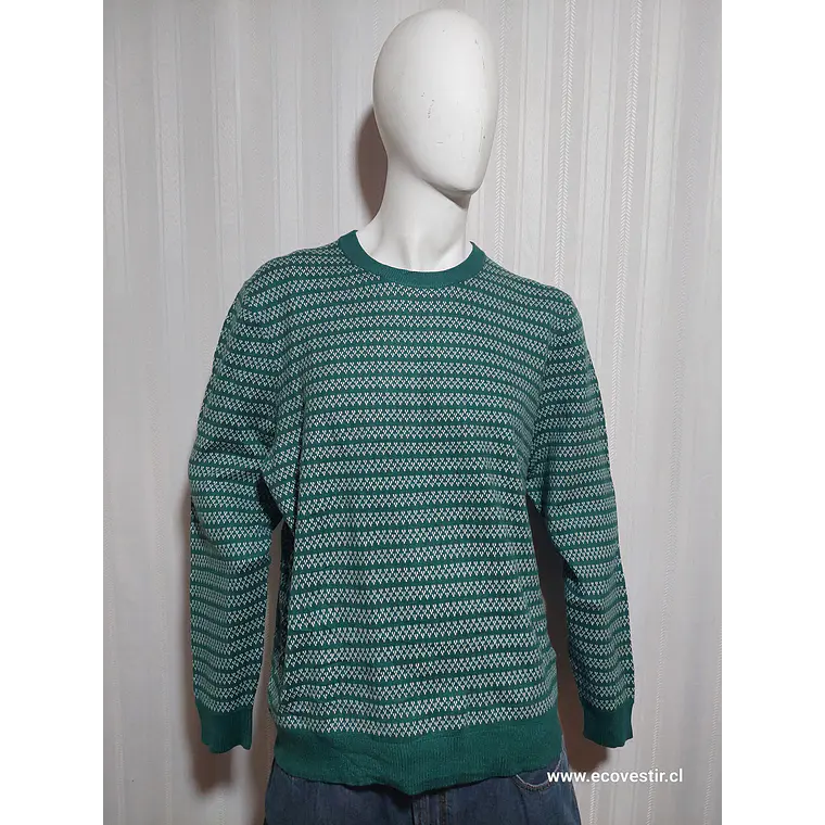 SWEATER CASUAL VERDE FREE ASSEMBLY TALLA XL 1
