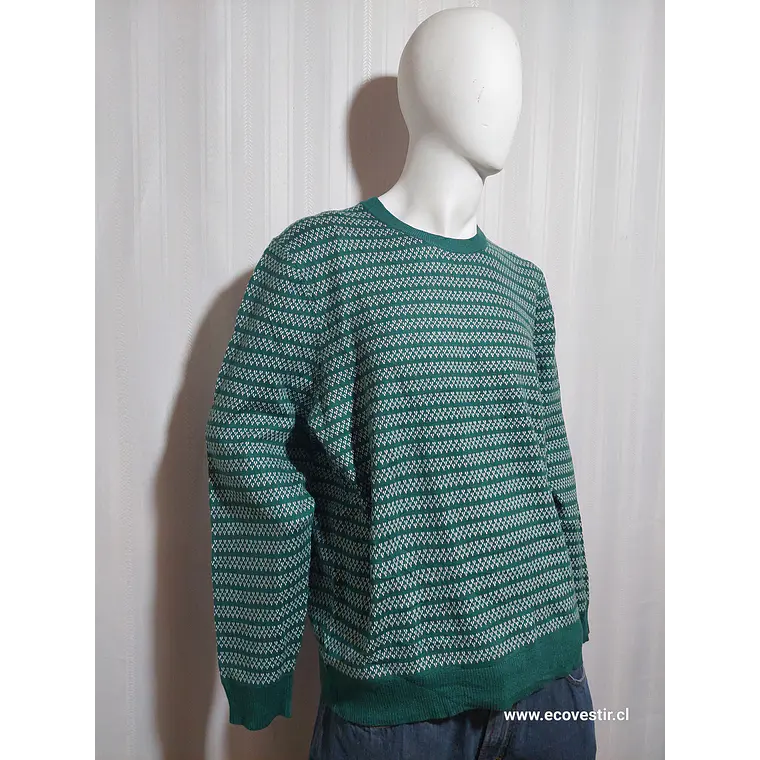 SWEATER CASUAL VERDE FREE ASSEMBLY TALLA XL 2