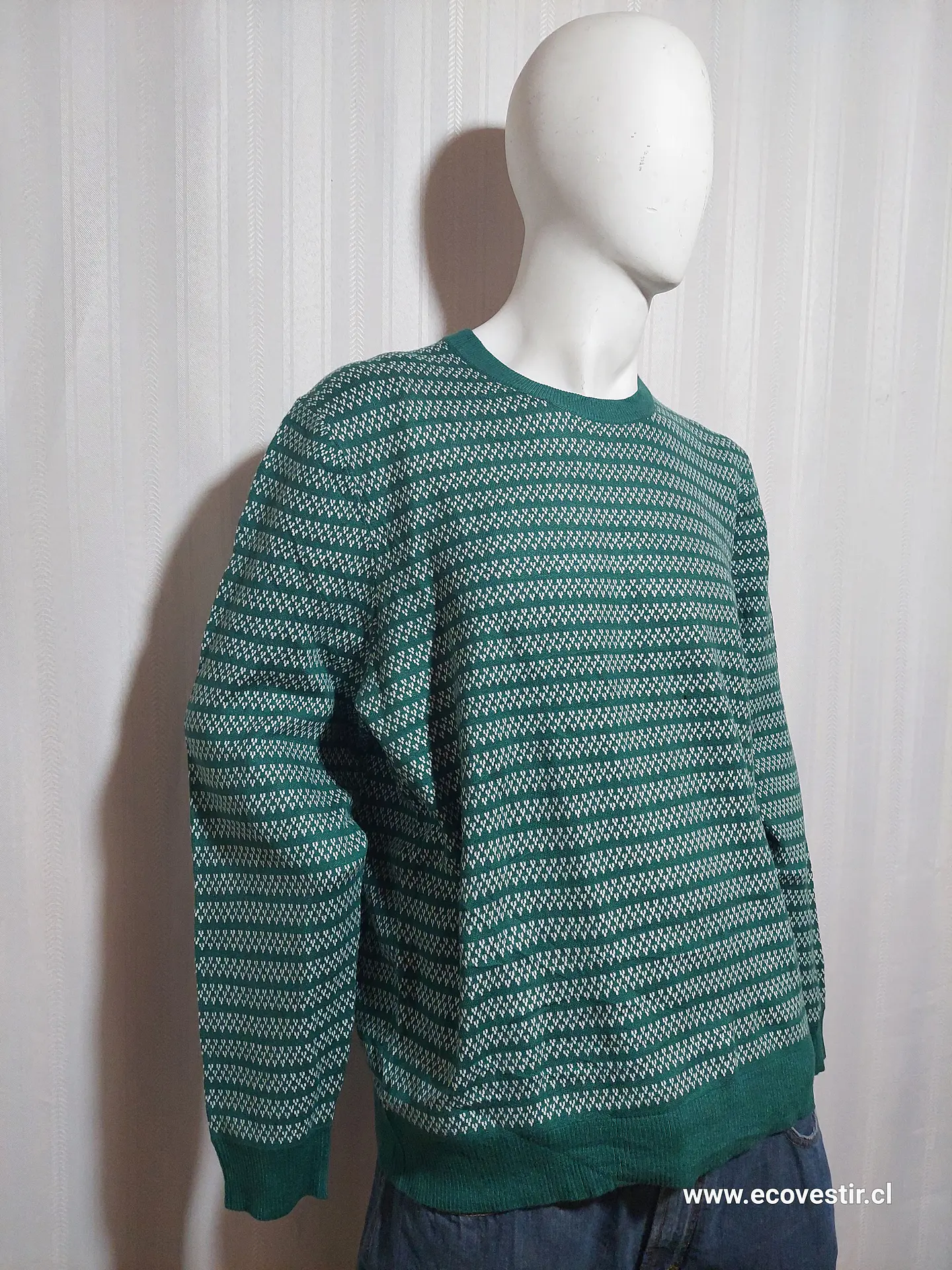 SWEATER CASUAL VERDE FREE ASSEMBLY TALLA XL 2