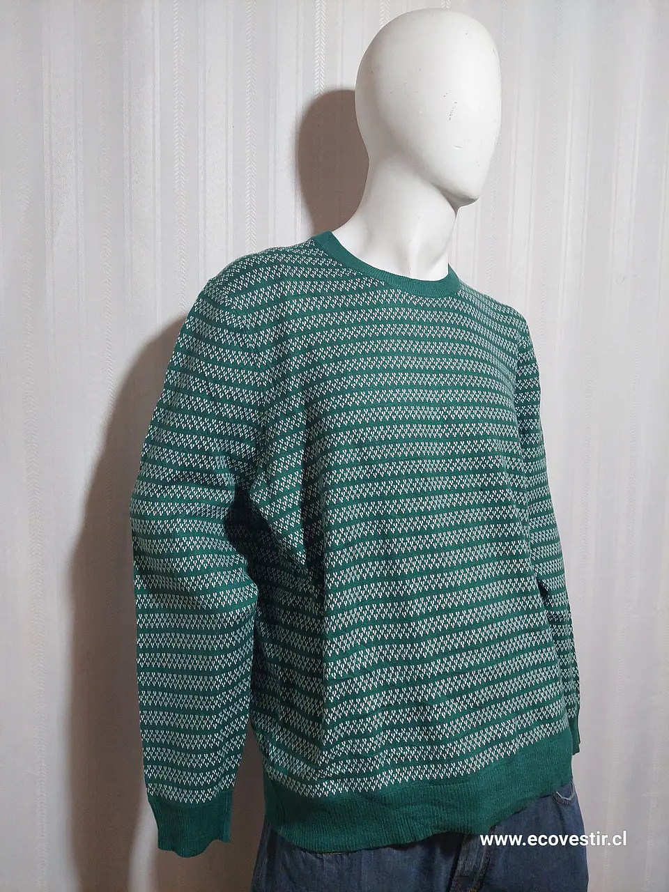 SWEATER CASUAL VERDE FREE ASSEMBLY TALLA XL 2