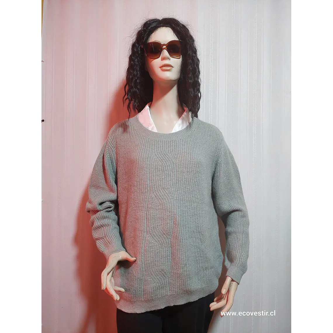 SWEATER CASUAL VERDE CLARO,   DAMART TALLA L  1