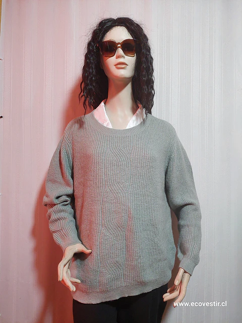 SWEATER CASUAL VERDE CLARO,   DAMART TALLA L 