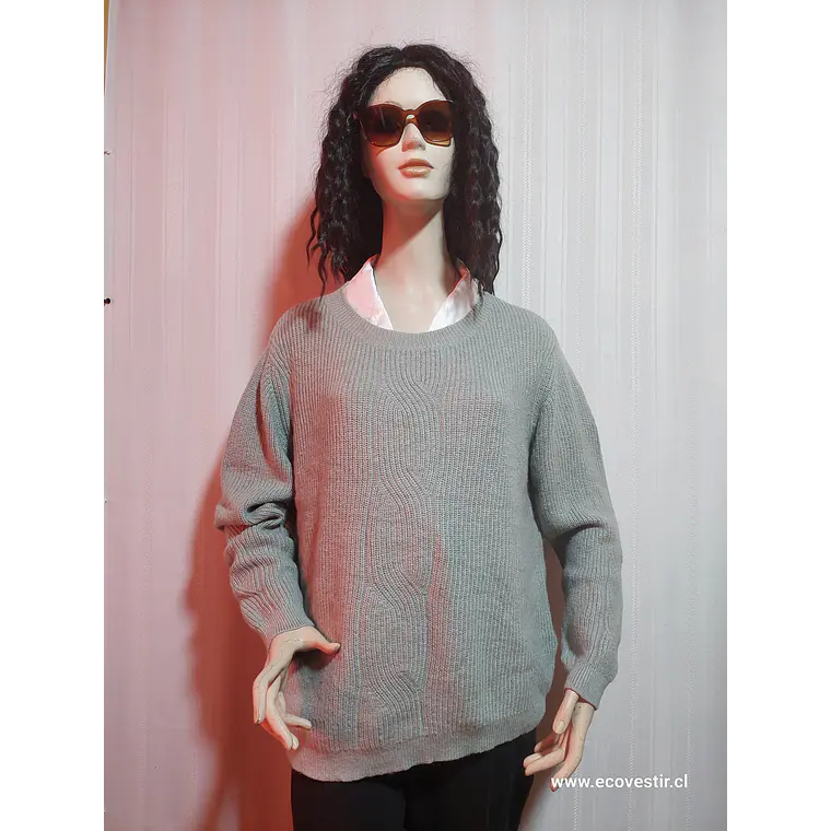 SWEATER CASUAL VERDE CLARO,   DAMART TALLA L  1