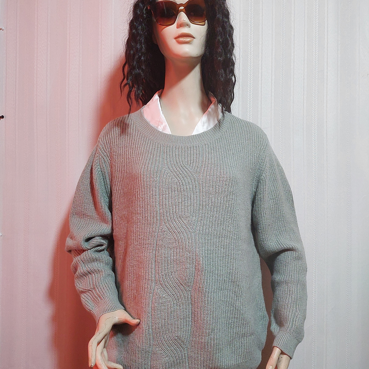 SWEATER CASUAL VERDE CLARO,   DAMART TALLA L  1