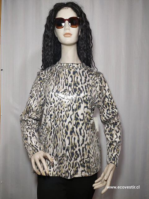 TOP LENTEJUELAS LEOPARDO CHICO'S TALLA 2