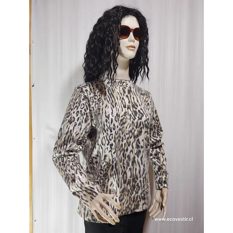 TOP LENTEJUELAS LEOPARDO CHICO'S TALLA 2 2