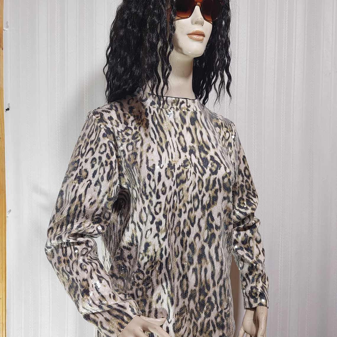 TOP LENTEJUELAS LEOPARDO CHICO'S TALLA 2 2