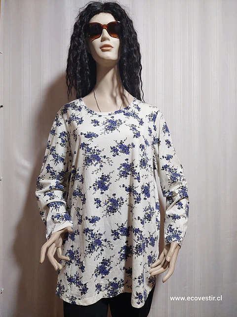 POLERA M/L FLORAL MULTICOLOR WOMAN WITHIN TALLA 1X