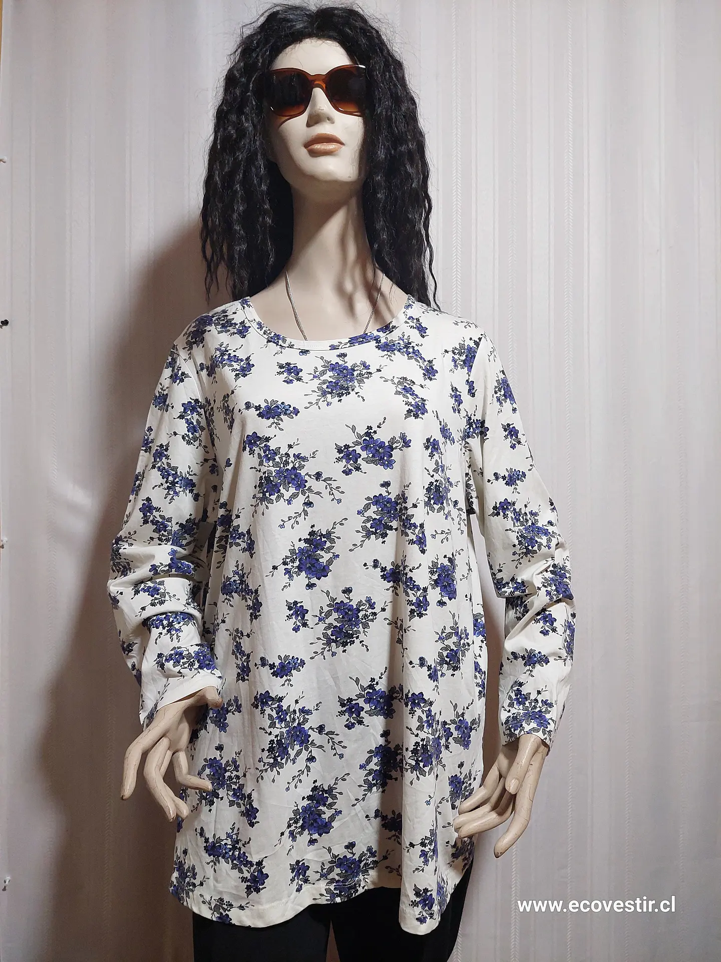 POLERA M/L FLORAL MULTICOLOR WOMAN WITHIN TALLA 1X 1