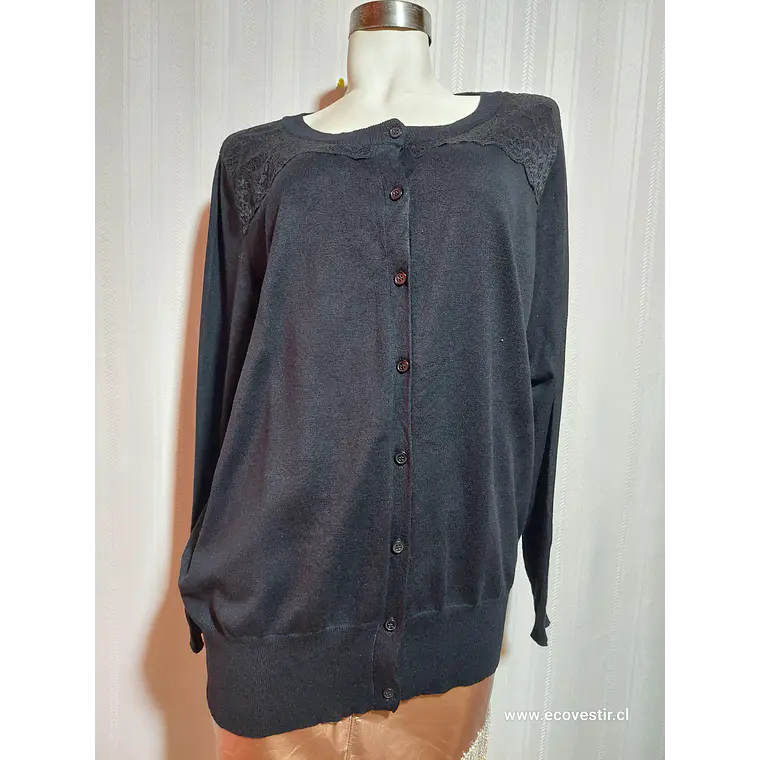 CHALECO BOTON NEGRO LANE BRYANT TALLA 18/20 2