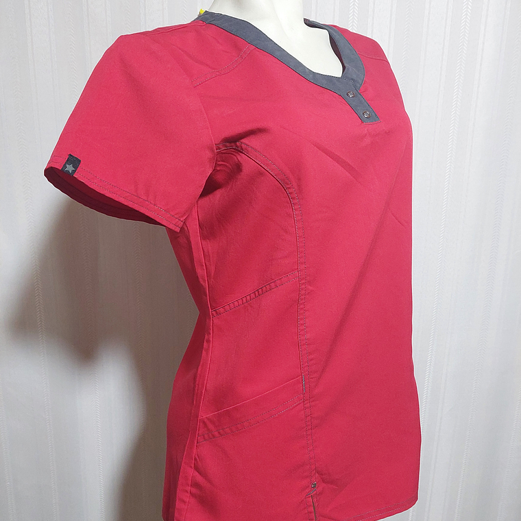 POLERA ROJO SCRUBSTAR TALLA S 3