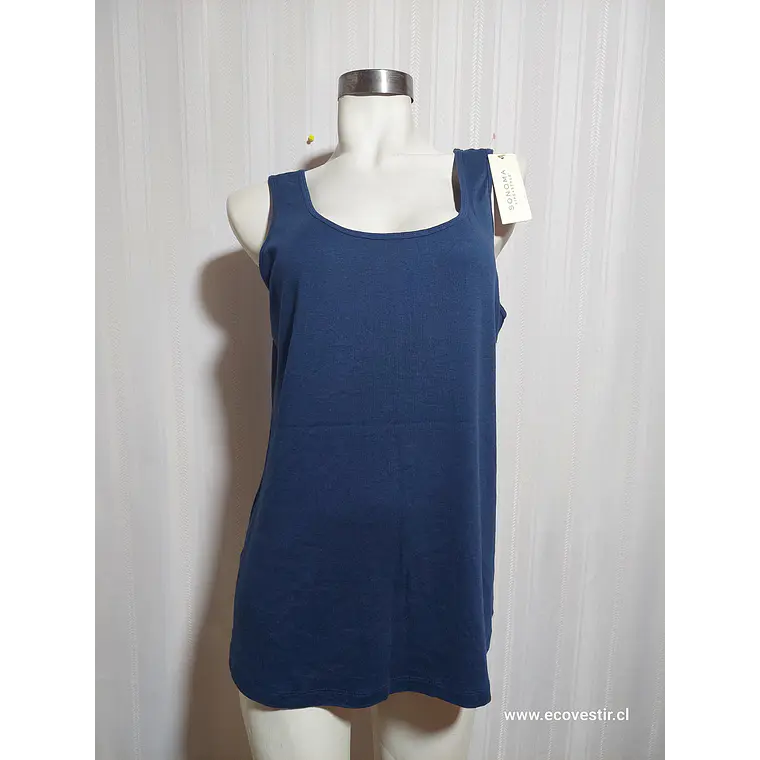 POLERA SIN MANGA AZUL SONOMA TALLA 1X  2