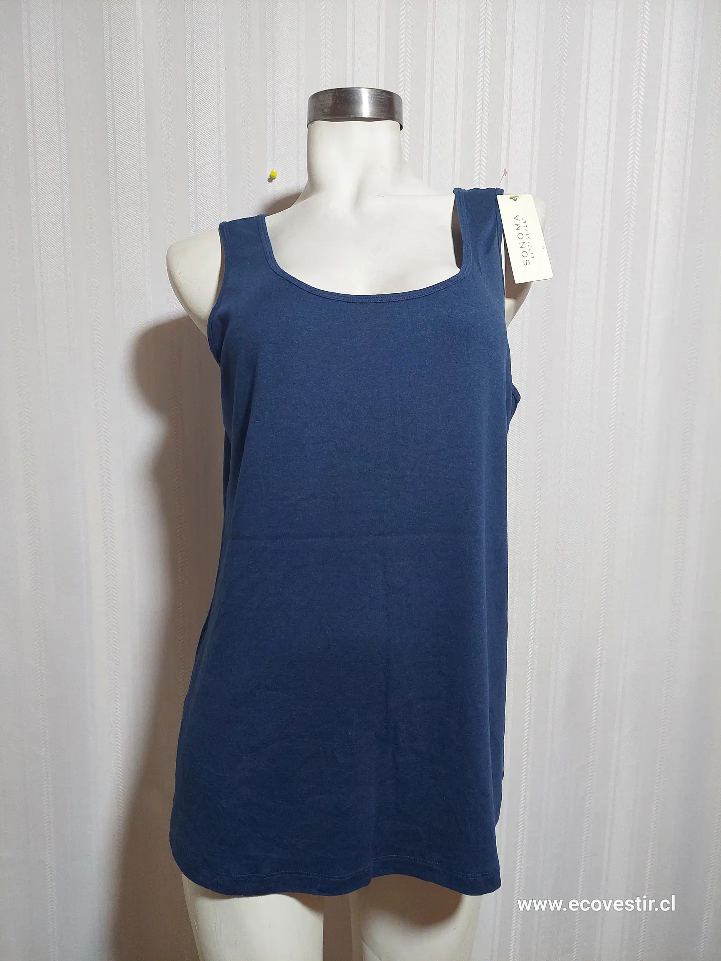 POLERA SIN MANGA AZUL SONOMA TALLA 1X  2