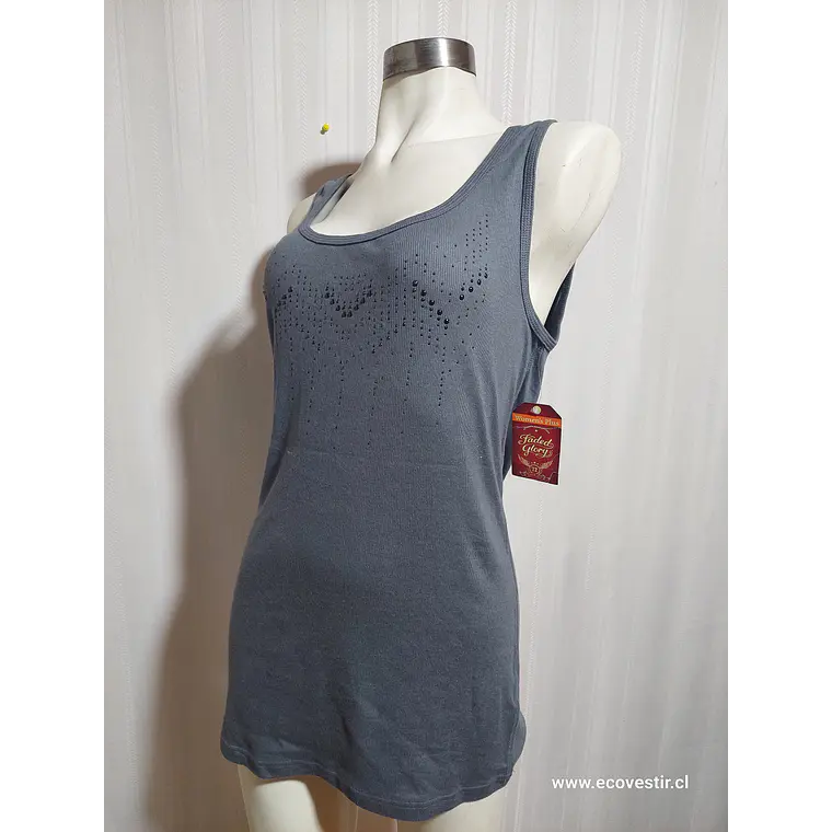POLERA SIN MANGA GRIS FADED GLORY TALLA 2X  1